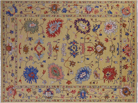 Turkish Oushak Hand-Knotted Wool Rug - Manhattan Rugs