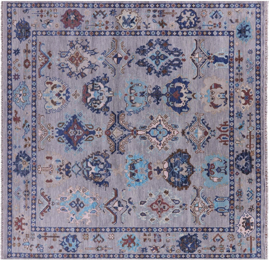 Square Handmade Turkish Oushak Wool Rug - Manhattan Rugs