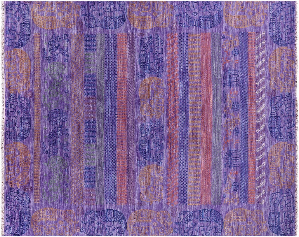 Persian Gabbeh Elephant Design Handmade Wool Rug - Manhattan Rugs