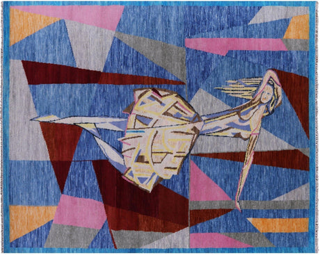 Modern Ballerina Design Handmade Wool Rug - Manhattan Rugs