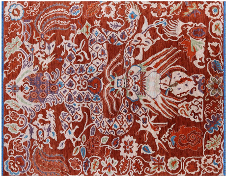 Handmade Dragon Design Wool Rug - Manhattan Rugs