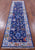 SUPER SALE Blue Runner Handmade Turkish Angora Oushak Rug 2' 7" X 10' 0" - Q13674