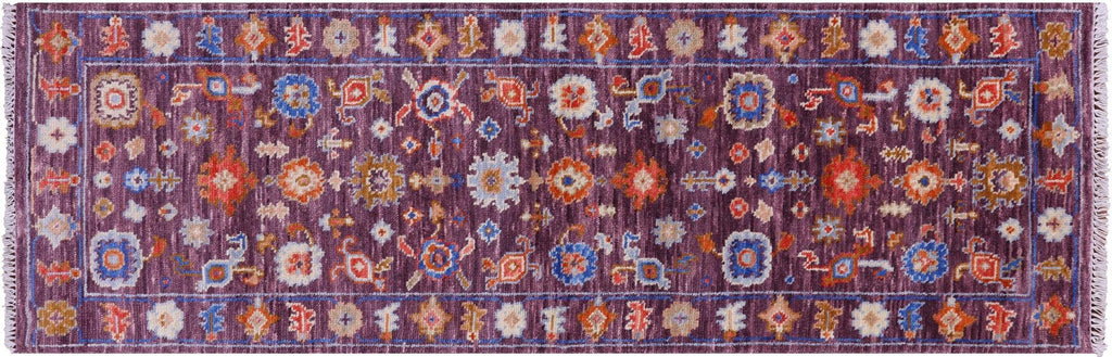 Hand-Knotted Turkish Oushak Wool Runner Rug - Manhattan Rugs