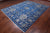 Blue 8' 1" X 9' 11" Persian Tabriz Handmade Wool & Silk Rug - Q13690