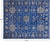 Blue 8' 1" X 9' 11" Persian Tabriz Handmade Wool & Silk Rug - Q13690