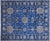 Blue 8' 1" X 9' 11" Persian Tabriz Handmade Wool & Silk Rug - Q13690