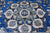 Blue 8' 1" X 9' 11" Persian Tabriz Handmade Wool & Silk Rug - Q13690