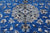 Blue 8' 1" X 9' 11" Persian Tabriz Handmade Wool & Silk Rug - Q13690