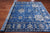 Blue 8' 1" X 9' 11" Persian Tabriz Handmade Wool & Silk Rug - Q13690