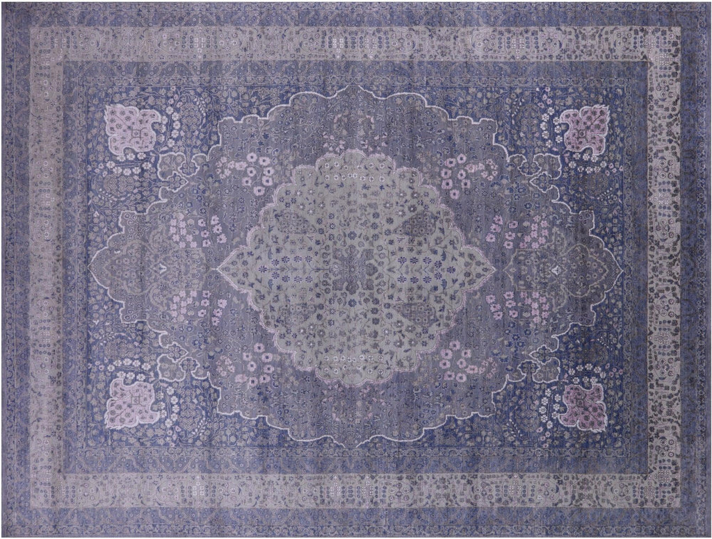 Persian Tabriz Wool & Silk Hand Knotted Rug - Manhattan Rugs