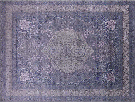 Persian Tabriz Wool & Silk Hand Knotted Rug - Manhattan Rugs