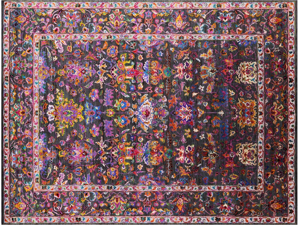 Wool & Silk Persian Tabriz Hand-Knotted Rug - Manhattan Rugs