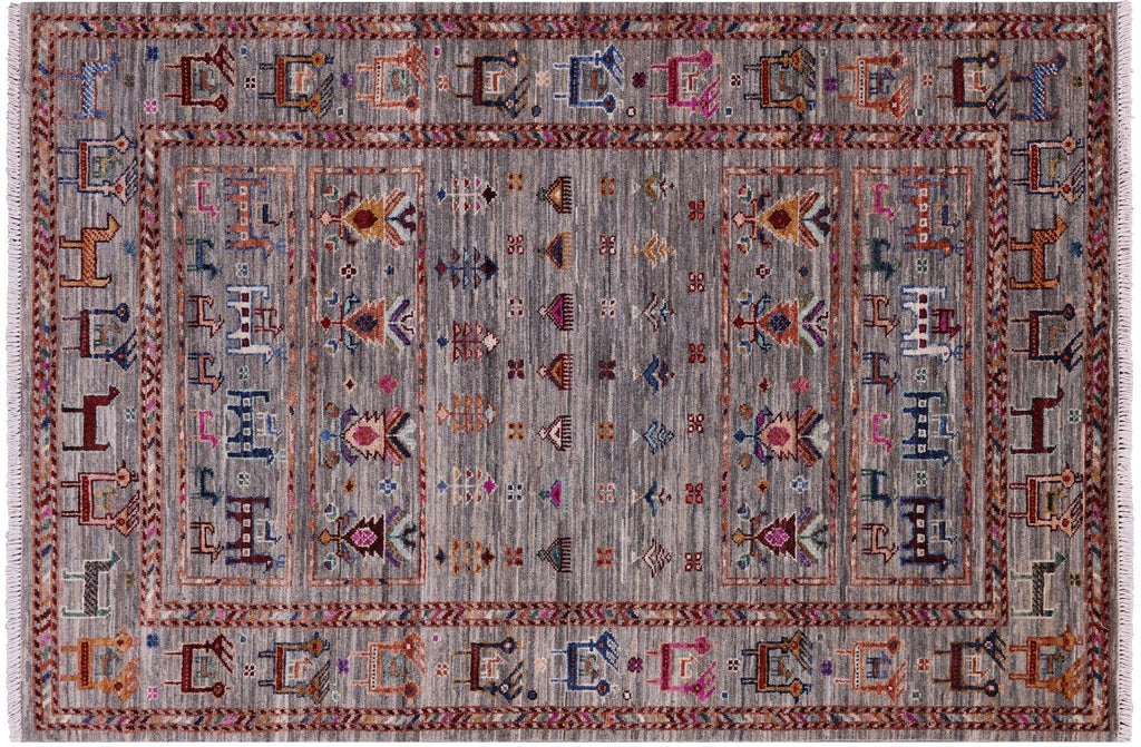Handmade Persian Gabbeh Tribal Wool Rug - Manhattan Rugs
