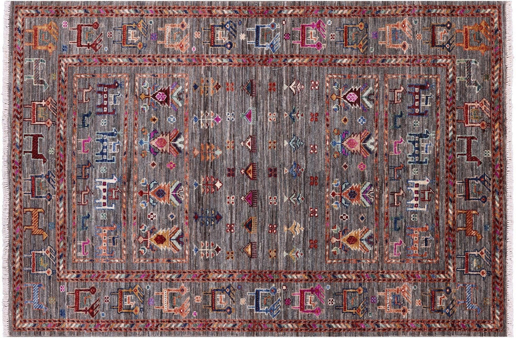 Tribal Persian Gabbeh Hand-Knotted Wool Rug - Manhattan Rugs