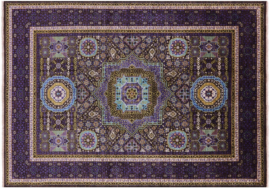 Geometric Mamluk Handmade Wool Rug - Manhattan Rugs