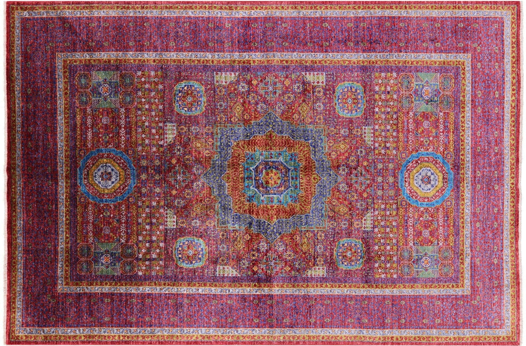 Hand-Knotted Mamluk Geometric Wool Rug - Manhattan Rugs
