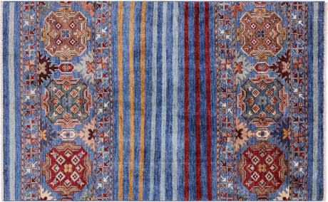Super Kazak Khorjin Hand-Knotted Wool Rug - Manhattan Rugs