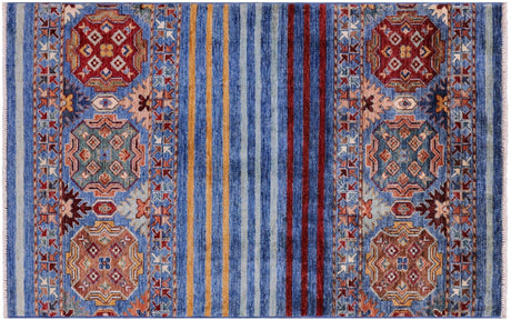 Handmade Khorjin Super Kazak Wool Rug - Manhattan Rugs