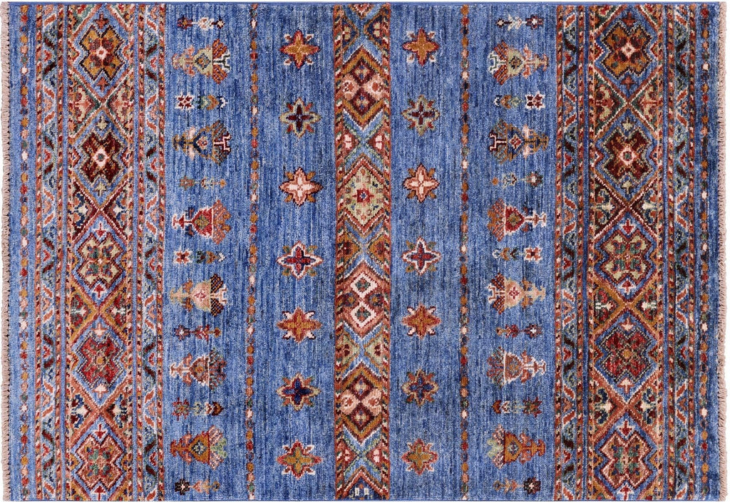 Super Kazak Khorjin Hand-Knotted Wool Rug - Manhattan Rugs