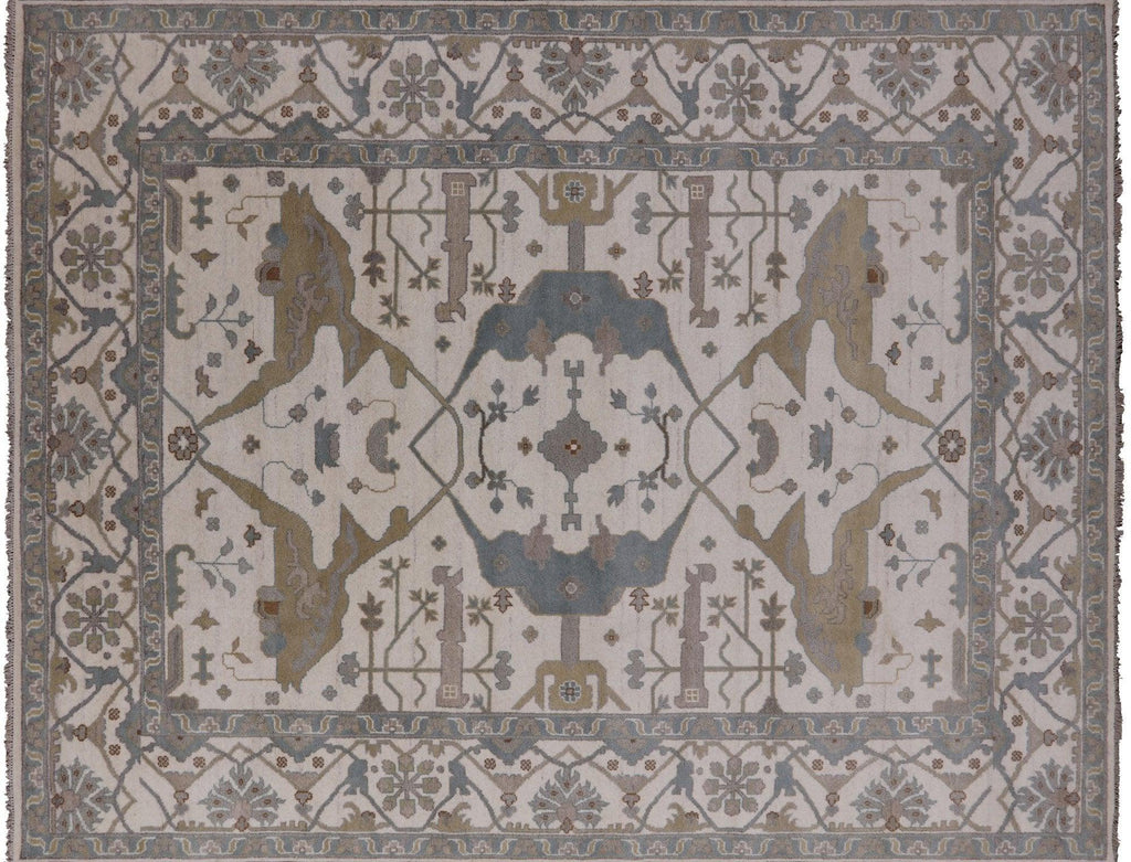 Hand Knotted Oushak Wool Area Rug - Manhattan Rugs