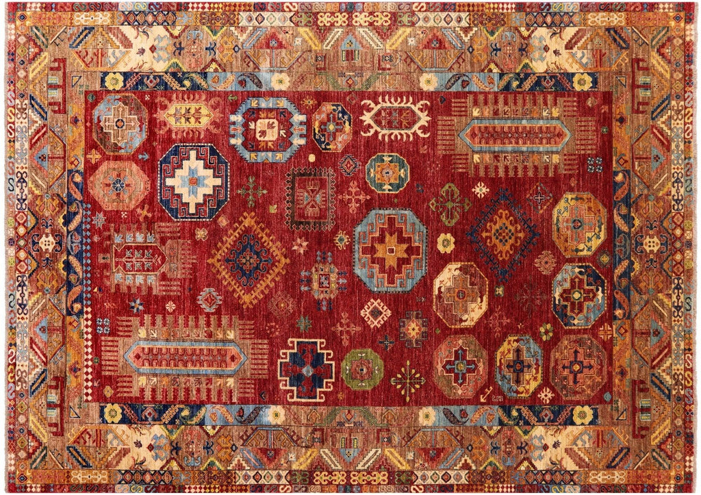 Hand Knotted Fine Turkmen Ersari Wool Rug - Manhattan Rugs