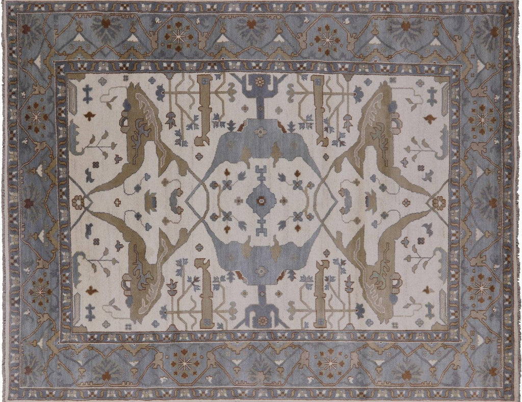 Hand Knotted Oushak Wool Area Rug - Manhattan Rugs