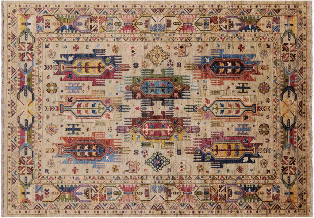 Hand-Knotted Tribal Fine Serapi Wool Rug - Manhattan Rugs
