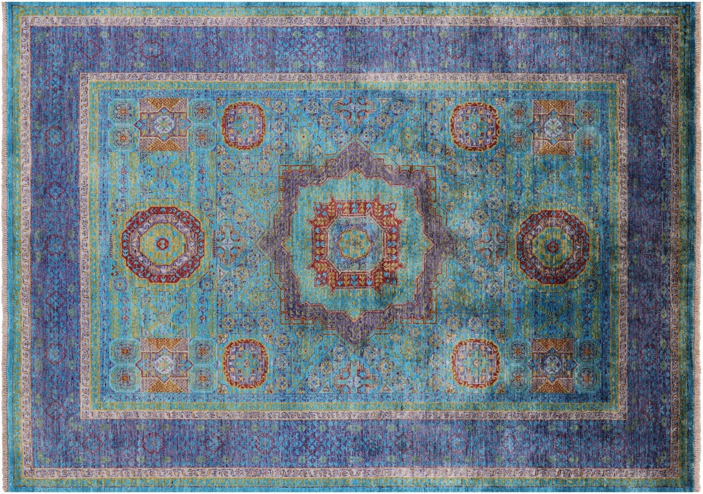 Hand-Knotted Geometric Mamluk Wool Rug - Manhattan Rugs