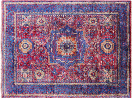 Hand-Knotted Mamluk Geometric Wool Rug - Manhattan Rugs