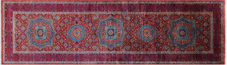 Runner Geometric Mamluk Hand-Knotted Rug - Manhattan Rugs