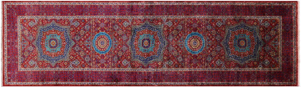Runner Geometric Mamluk Handmade Wool Rug - Manhattan Rugs