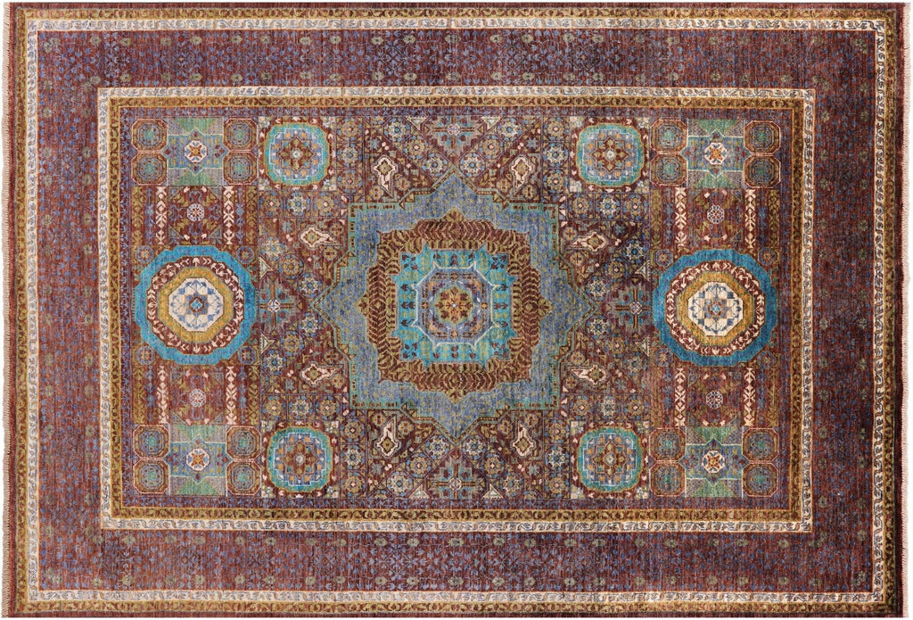 Geometric Mamluk Handmade Wool Rug - Manhattan Rugs