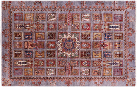 Persian Garden Design Hand-Knotted Wool Rug - Manhattan Rugs