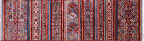 Runner Hand-Knotted Khorjin Super Kazak Rug - Manhattan Rugs