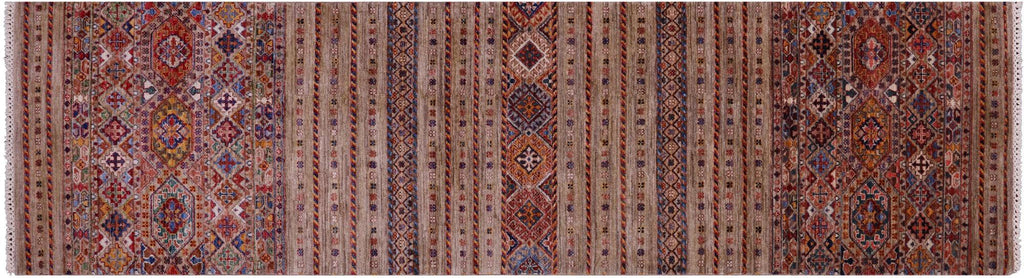 Handmade Khorjin Super Kazak Runner Wool Rug - Manhattan Rugs