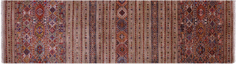Handmade Khorjin Super Kazak Runner Wool Rug - Manhattan Rugs