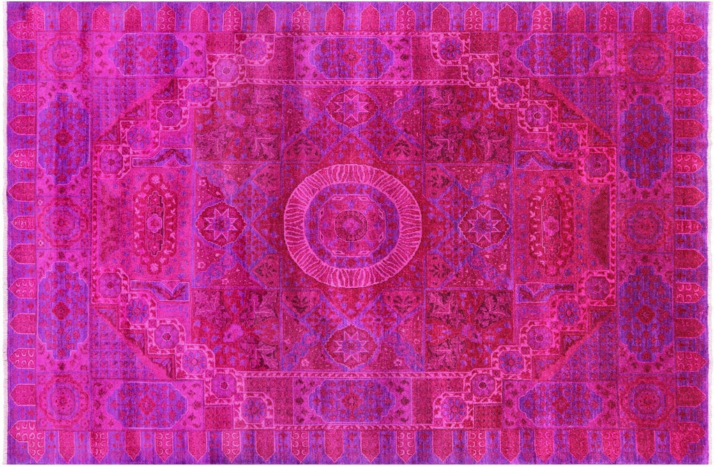 Geometric Mamluk Hand-Knotted Wool Rug - Manhattan Rugs