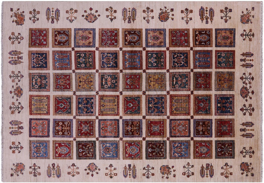 Persian Garden Design Hand-Knotted Wool Rug - Manhattan Rugs