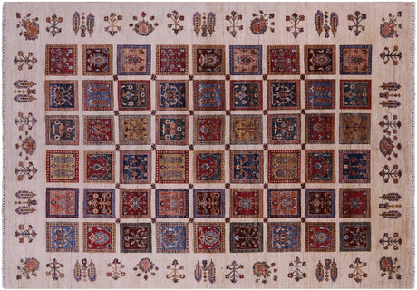 Persian Garden Design Hand-Knotted Wool Rug - Manhattan Rugs