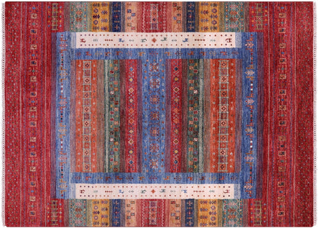 Hand-Knotted Persian Tribal Gabbeh Wool Rug - Manhattan Rugs