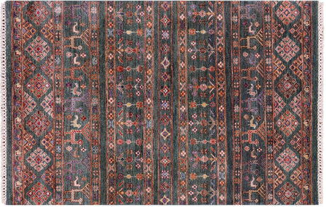 Persian Gabbeh Tribal Hand Knotted Wool Rug - Manhattan Rugs