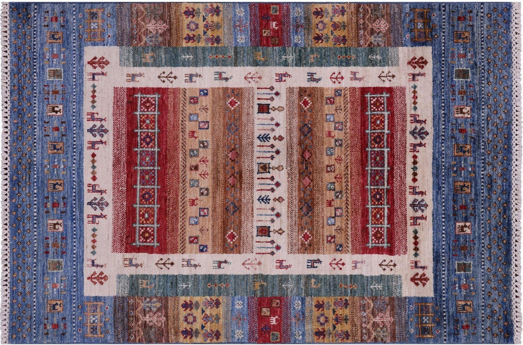 Tribal Persian Gabbeh Hand Knotted Rug - Manhattan Rugs