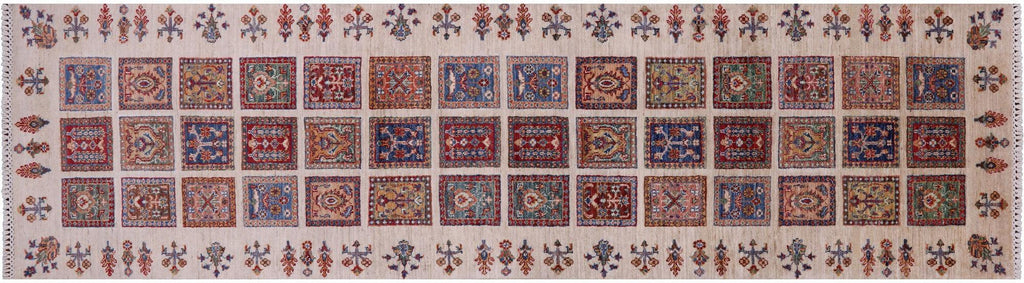 Runner Handmade Persian Garden Design Wool Rug - Manhattan Rugs