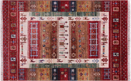 Persian Gabbeh Tribal Handmade Wool Rug - Manhattan Rugs