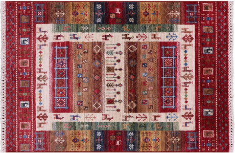Tribal Persian Gabbeh Hand-Knotted Rug - Manhattan Rugs