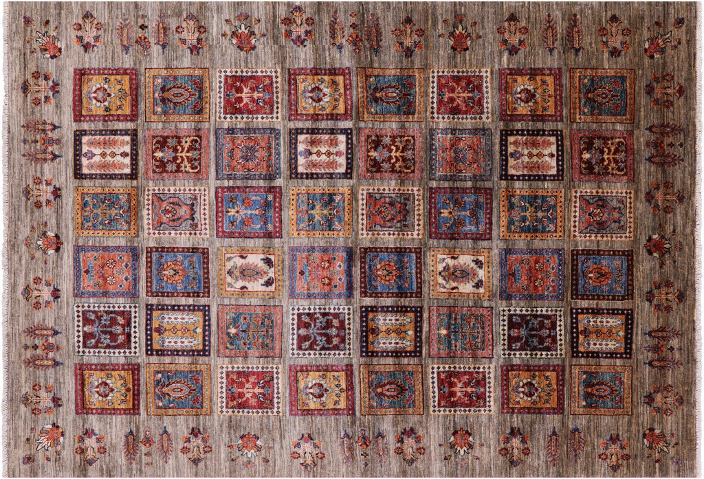 Hand-Knotted Garden Design Persian Wool Rug - Manhattan Rugs