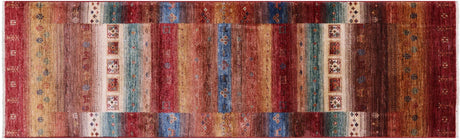 Runner Persian Gabbeh Tribal Handmade Wool Rug - Manhattan Rugs