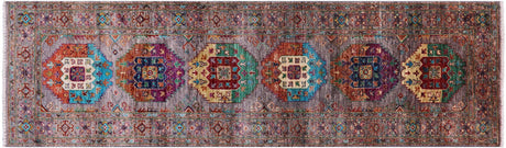 Runner Fine Turkmen Hand-Knotted Wool Rug - Manhattan Rugs