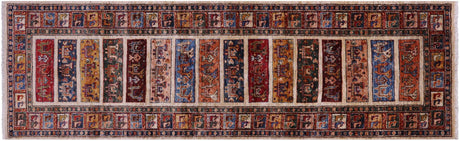 Runner Persian Gabbeh Tribal Hand-Knotted Wool Rug - Manhattan Rugs