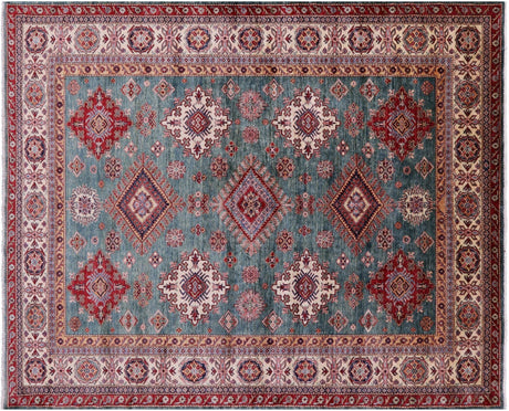 Super Kazak Geometric Handmade Wool Rug - Manhattan Rugs